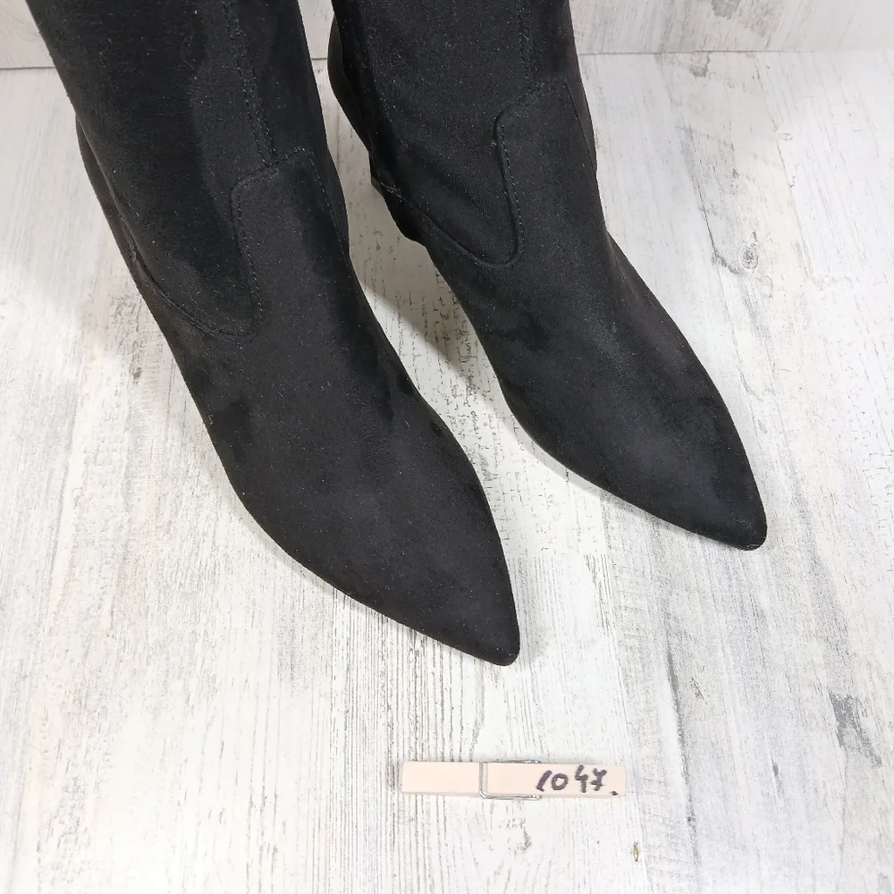 Calvin Klein‎ Over-the-Knee Boot Women's 6M Sacha Faux Suede Stiletto Point Toe